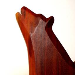 Hand-Carved Plum Wood Wolf Talisman Wooden Animal Figurine - thumbnail 4