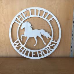 Personalized Horse Ranch Metal Wall Art, Choose Any Powder Coat Color - thumbnail 3