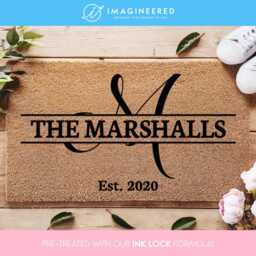 Rustic Farmhouse Family Welcome Mat - Personalized Coir Doormat, Doormat Custom Last Name Door Country Housewarming Gift - thumbnail 4