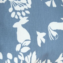 Blue Wildlife Pillow Cover Scandinavian Cotton Cushion Sham - thumbnail 2