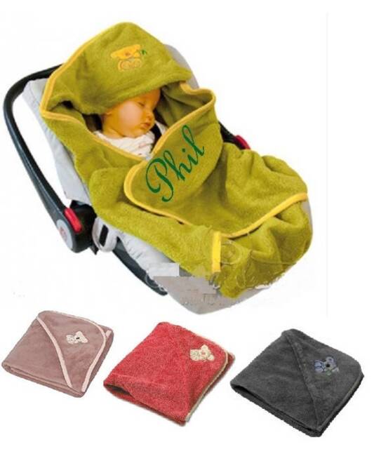 Baby Wrap Blanket With Name Embroidered Car Seat - image 1