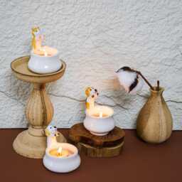 Personalized Pet Portrait Candle Holder Custom Dog Memorial Gift - thumbnail 2