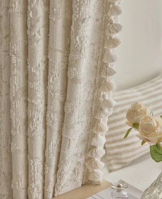 4 Colours, A Pair Of High End Curtains With Custom Tassel Trim, Custom Curtain Panel, Living Room Bedroom Curtains, Custom Made, Room Divider - image 1