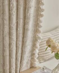 4 Colours, A Pair Of High End Curtains With Custom Tassel Trim, Custom Curtain Panel, Living Room Bedroom Curtains, Custom Made, Room Divider - thumbnail 1