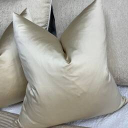 Designer Guild Duchess Satin Look Luxury Cushion Cover, Euro Pillow, Throw Elegant Cream - Double Sided/Worldwide Shipping - thumbnail 2
