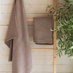 Waffle Linen Towel. Various Colors Bath Towel - thumbnail 4