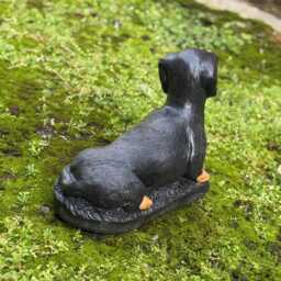 Garden Dachshund Dog Statue Concrete Figurine Cement Animal Ornament Front Door Decoration Memorial Wildlife Sculpture - thumbnail 4
