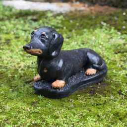 Garden Dachshund Dog Statue Concrete Figurine Cement Animal Ornament Front Door Decoration Memorial Wildlife Sculpture