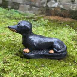Garden Dachshund Dog Statue Concrete Figurine Cement Animal Ornament Front Door Decoration Memorial Wildlife Sculpture - thumbnail 3