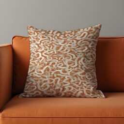 Terracotta Abstract Cushion Cover, Modern Neutral Throw Pillow Case, Boho Sofa Contemporary Home Decor