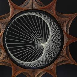 String Art Sun & Moon Sacred Geometry 3D Zen Spiritual Wall Artdecor Home Decor Housewarmin Gift Cosmos Harmony Yoga Studio Design - thumbnail 3