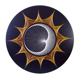 String Art Sun & Moon Sacred Geometry 3D Zen Spiritual Wall Artdecor Home Decor Housewarmin Gift Cosmos Harmony Yoga Studio Design - thumbnail 4