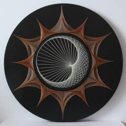 String Art Sun & Moon Sacred Geometry 3D Zen Spiritual Wall Artdecor Home Decor Housewarmin Gift Cosmos Harmony Yoga Studio Design - thumbnail 2