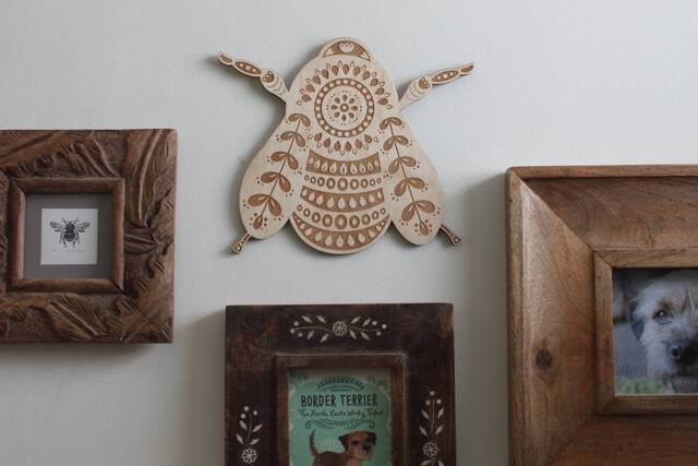 Large Wooden Folk Art Bumblebee Wall Hanging - image 1