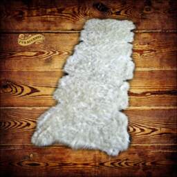 Faux Fur Pelt Rug - Shaggy Wolf Skin Style, Usa Made - thumbnail 2