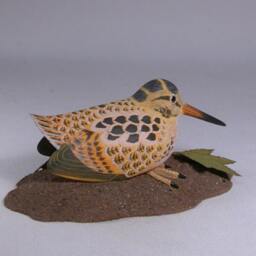 6 Inches American Woodcock Hand Carved Bird - thumbnail 2