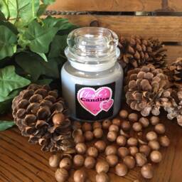 Fireside Embers, Hand Made, Poured, 100% Soy, All Natural Candle in 16 Oz Apothecary Jar - thumbnail 2
