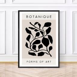 Botanique Artistry Beige, Black & White Set Of 3 Framed Or Unframed Prints Digital Download - thumbnail 2