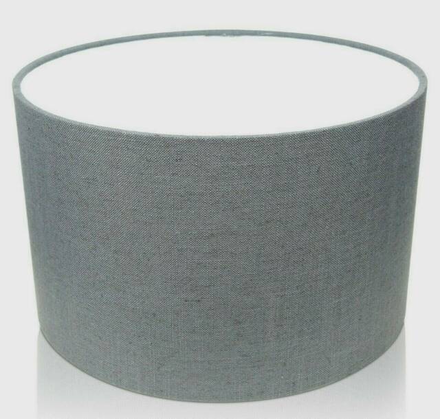 Florenzo Pewter Grey Linen Lampshade, Table Lamp, Pendant, Ceiling Shade - image 1