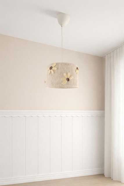 Daisy Flower Lampshade Macrame Bohemian Girl Nursery Lighting - image 1