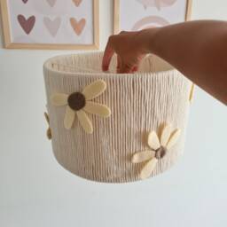 Daisy Flower Lampshade Macrame Bohemian Girl Nursery Lighting - thumbnail 2