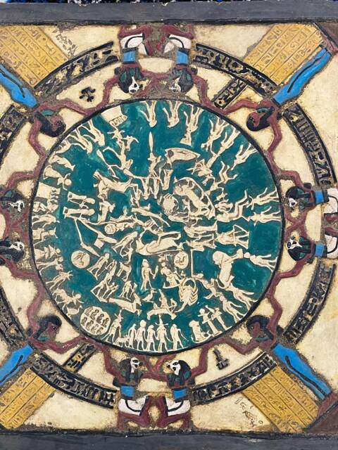 Egyptian Dendera Wall Symbols, Zodiac - Replica. Zodiac Of Dendera, Ancient Temples, Astronomical Symbols - image 1