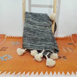 Wool Blanket - Moroccan Blanket Handmade Soft Wool Moroccan Ivory Birthday Gift For Mom Comfy Bedroom D??cor - thumbnail 3