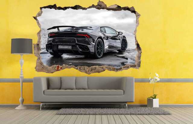 Lamborghini Print Decal Super Car Sports Wall Decor Lambo Art Sticker - image 1