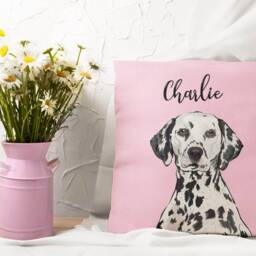 Custom Pet Pillow From Photo, Personalized Portrait Throw Pillow, Cushion Decorative Dog Memorial, Pillow - thumbnail 2