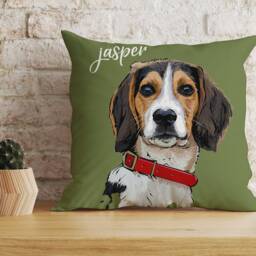 Custom Pet Pillow From Photo, Personalized Portrait Throw Pillow, Cushion Decorative Dog Memorial, Pillow - thumbnail 3