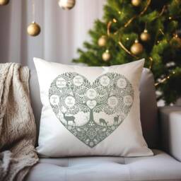 Personalised Woodland Family Tree Cushion - Christmas Gift - Mothers Day Gift-Grandparents Grandma Grandchildren Gift - thumbnail 3