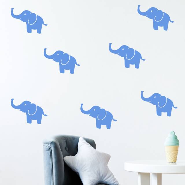 Baby Elephant Wall Decals, Nursery Room Decor - image 1