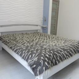 Grey Wool Flokati Rug Handwoven Shaggy Area Rug - 220x185cm - thumbnail 4
