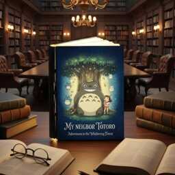 My Neighbor Totoro Book Lamp, Ghibli Decor, Fantasy Room Decor, Wood Lights, Folding Led Light Book