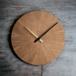 Vegas Gold Wooden Clock Oak Veneer Handcrafted 15.75'' - thumbnail 1