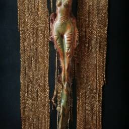 Sacred Goddess Plant Wand 12 Inch Stoneware Glaze Nature Deity Sculpture Altar Garden Decoration Pagan Statuary - thumbnail 3