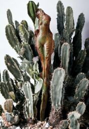 Sacred Goddess Plant Wand 12 Inch Stoneware Glaze Nature Deity Sculpture Altar Garden Decoration Pagan Statuary