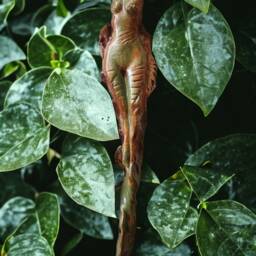 Sacred Goddess Plant Wand 12 Inch Stoneware Glaze Nature Deity Sculpture Altar Garden Decoration Pagan Statuary - thumbnail 2