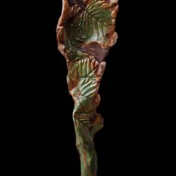 Sacred Goddess Plant Wand 12 Inch Stoneware Glaze Nature Deity Sculpture Altar Garden Decoration Pagan Statuary - thumbnail 4