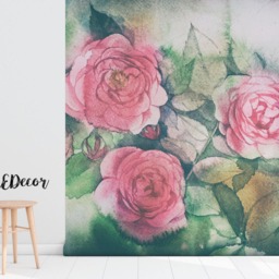 A Bouquet Of Flowers Removable Wallpaper, Peel & Stick, Wall Decor, Mural, Repositionable, Reusable, Covering, Art #69 - thumbnail 2