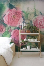 A Bouquet Of Flowers Removable Wallpaper, Peel & Stick, Wall Decor, Mural, Repositionable, Reusable, Covering, Art #69 - thumbnail 1