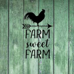 Farm Sweet - Vinyl Decal Fresh Sticker Decals Home Decor Wall Rooster Chicken - thumbnail 2