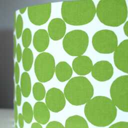 Green & White Spotty Lampshade With Gold Silver Or Lining in 20cm To 50cm Diameters, For Ceiling Lightshade Lamp Base - thumbnail 2