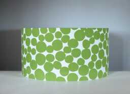 Green & White Spotty Lampshade With Gold Silver Or Lining in 20cm To 50cm Diameters, For Ceiling Lightshade Lamp Base - thumbnail 1