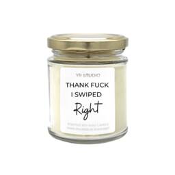 Tinder Gift, Tinder Match, Swipe Right, Valentines Day Gift For Him, Boyfriend, Girlfriend Anniversary, Birthday Candle - thumbnail 2