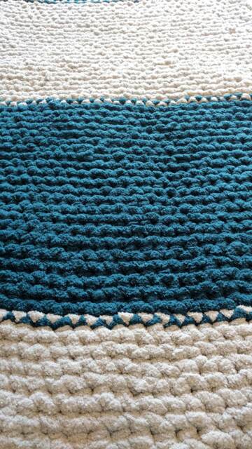 Chunky Chenille Block Colored Blanket - image 1