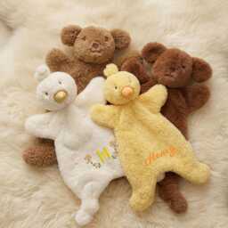 Personalized Baby Lovey With Name, Embroidered Plush Security Blanket, Comfort Toy Gift, Baby Gifts - thumbnail 2
