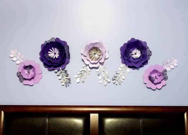 Paper Flowers/ Paper Flower Backdrop/ Bedroom Decoration/Nursery Wall - image 1