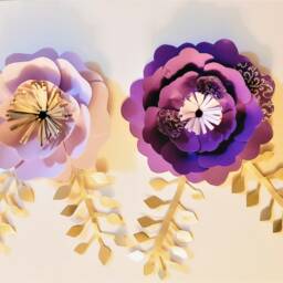Paper Flowers/ Paper Flower Backdrop/ Bedroom Decoration/Nursery Wall - thumbnail 2