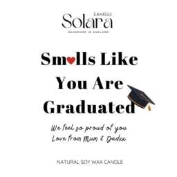 Personalised Graduation Scented Candle University Leavers Gift, Soy Wax Candle - thumbnail 2